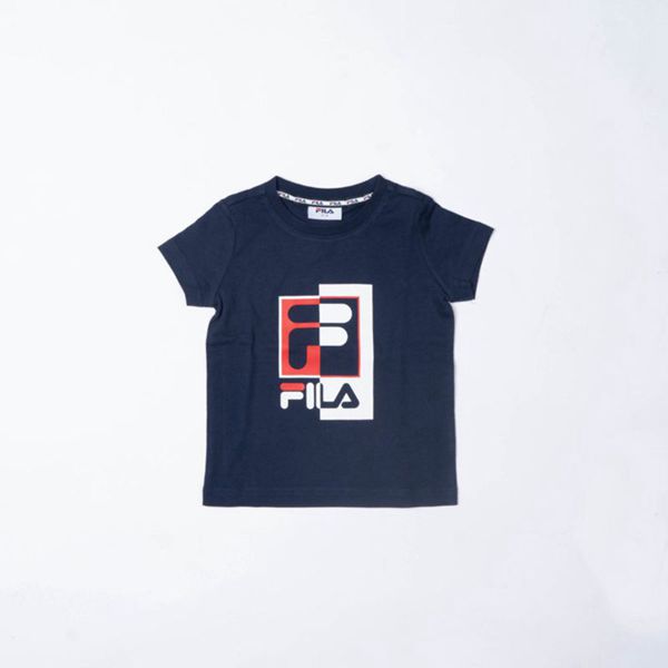 Fila Archie Girl's T-Shirts - Navy,NZ 793-76405